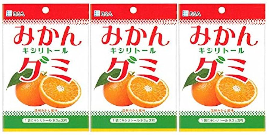 Amazon | キシリトール100%グミ みかんキシリトールグミ 1袋(12